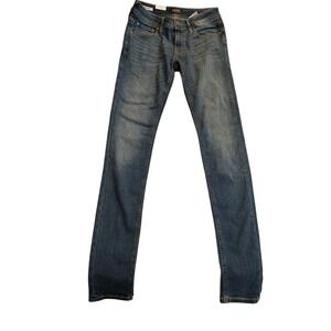 JACK JONES Liam Skinny Jeans Mens Blue‎ Wash Denim W30 L34 New